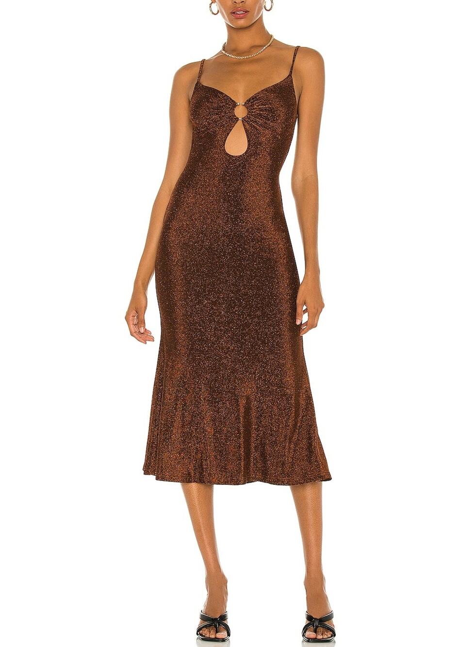 Misha Sleek Burnt Copper Josette Dress Size AUS 8 / US 4